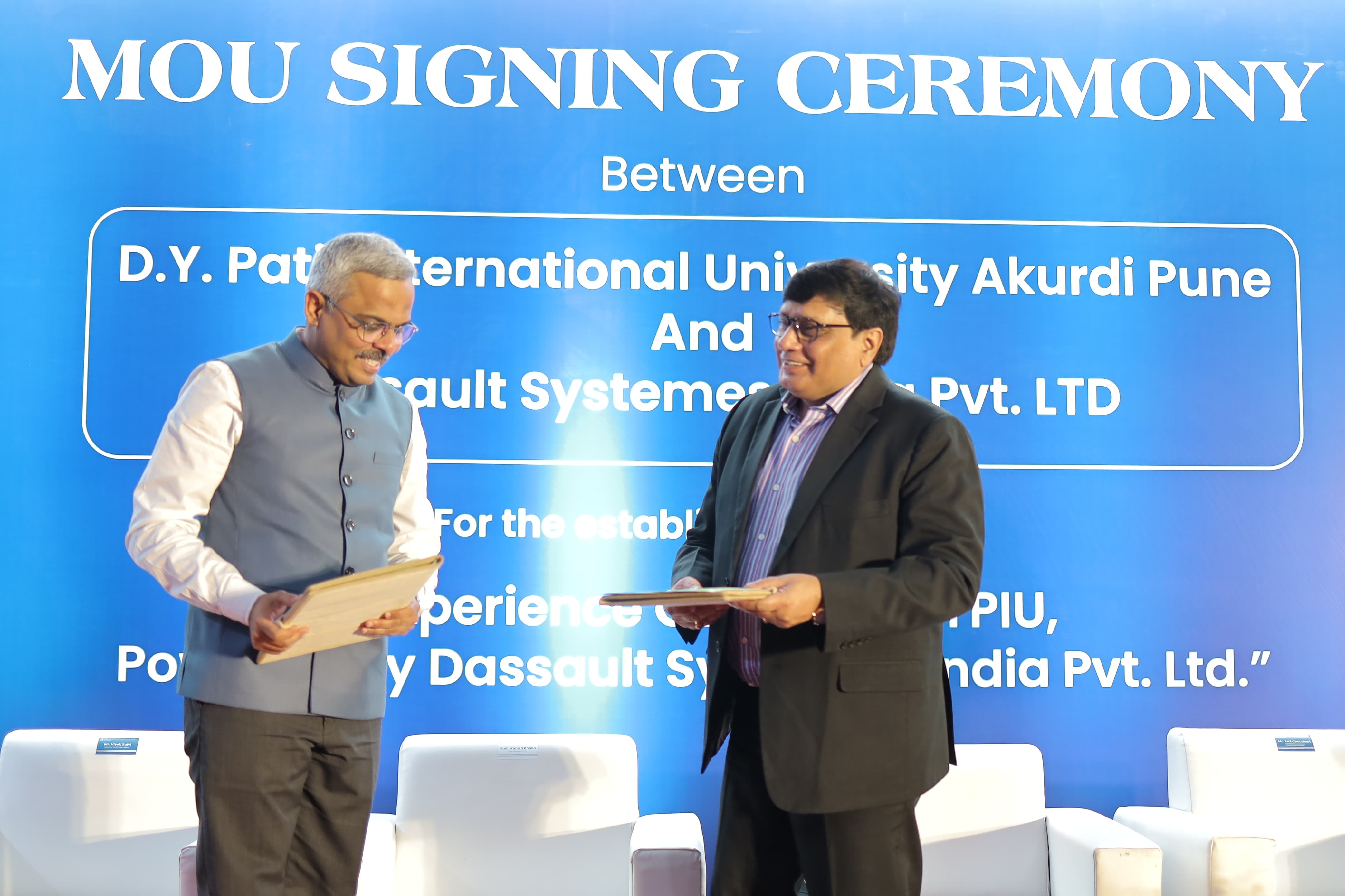 MoU Signing Ceremony between DYPIU and Dassault Systèmes India Pvt. Ltd. - Photo 1