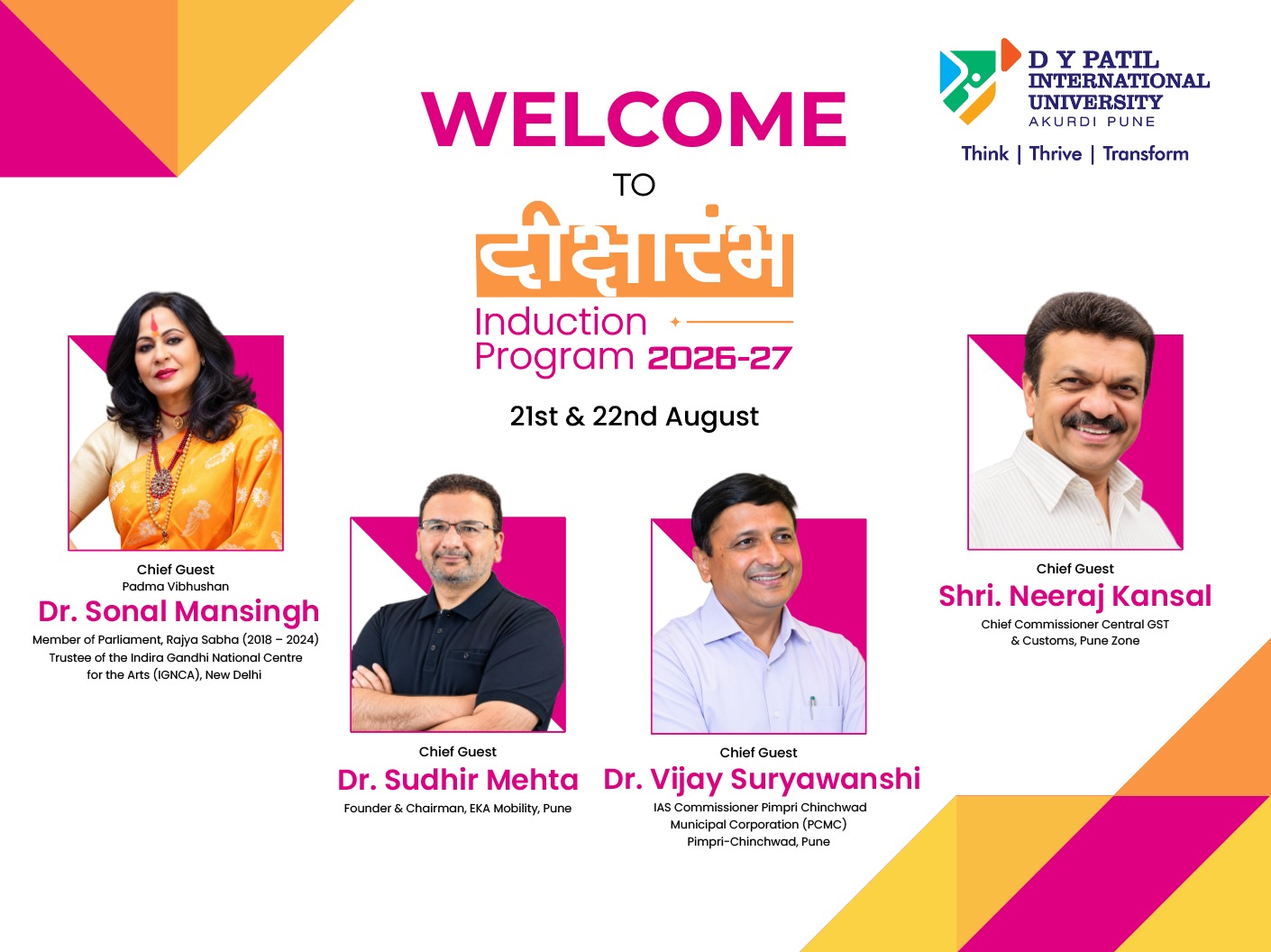 Diksharambh – Induction Program on 21st & 22nd August 2026